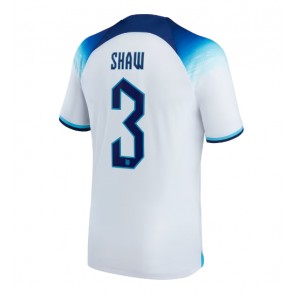 England Luke Shaw #3 Replica Home Stadium Shirt World Cup 2022 Short Sleeve